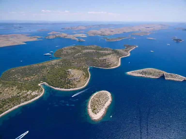 aerial view of the National park Kornati.