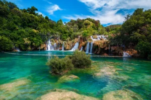 Krka's cascading waterfalls, nature's masterpiece